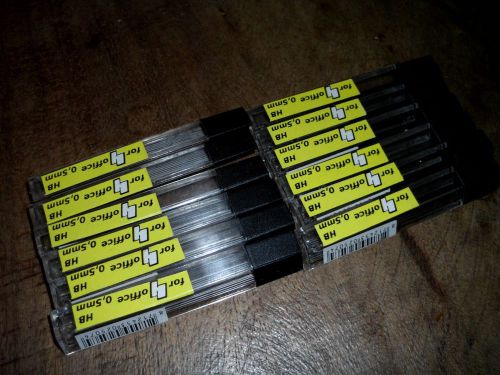 144 HB 0.5 MECHANICAL PEN/PENCIL LEAD REFILLS 12 tubes OF 12  for office
