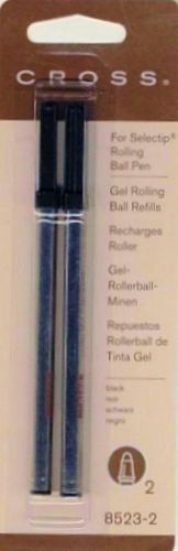 12 CROSS SELECTIP Rollerball Pen REFILLS BLACK ink  ITEM # 8523-2 New &amp; Fresh