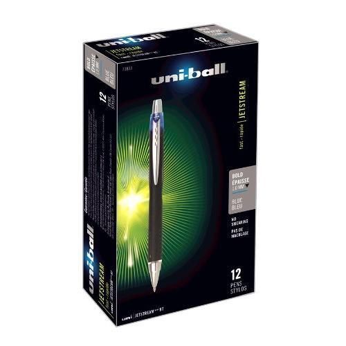 Jetstream RT Retractable Roller Ball Pens, Bold Point, Blue Ink, Pack of 12 New