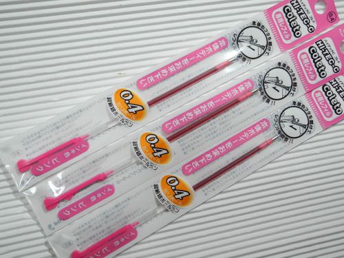 6pcs Pilot Hi-Tec-c coleto 0.4mm roller ball pen refill Pink(Japan)