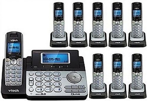 Vtech cordless dect 6.0 phone system 2 lines-9 phones-&#034;exclusive 5yr warranty&#034; for sale
