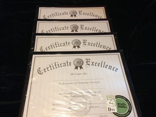 DAX N17000N ( 4 )Certificate of Excellence Award Blank With Frame 8 1/2 x 11