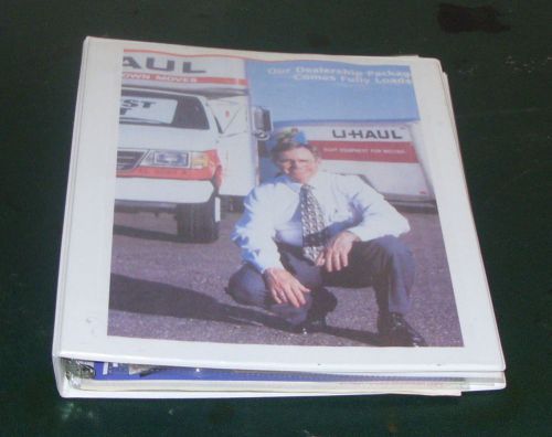Manual about becoming a U Haul Dealer back in 1996/99 with Decals, U Haul Piggy