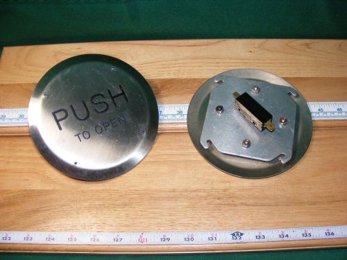 PUSH TO OPEN Stainless Steel Large 6&#034; inch Diameter Button Door Switch lot 2