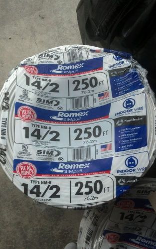 Southwire 250&#039; 14/2 copper romex wire with ground 600v nm-b simpull for sale