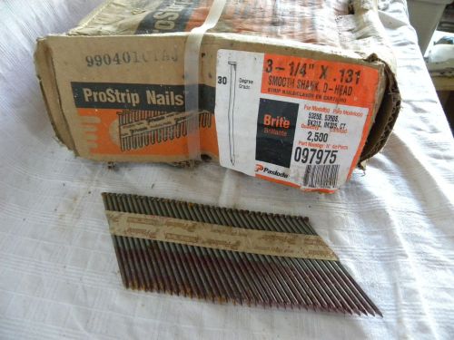 2500 Framing Nails Pasload 3.25&#034;x.131 Smooth Shank-30 per  Nailgun Strip 097975