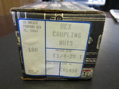 3/8&#034; to 1/4&#034; Threaded Hex Coupling Nuts Reducers CN1438 US Anchor