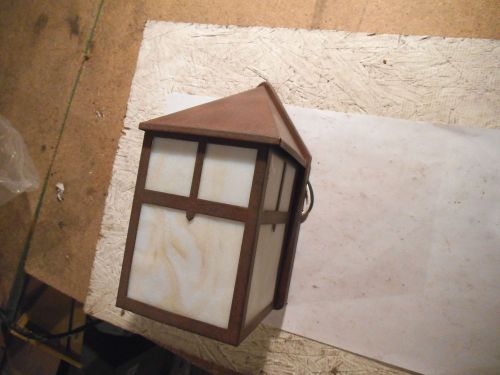 Progress Lighting P5759-33 Wall Lantern with Light Honey Art Glass Panels - NEW