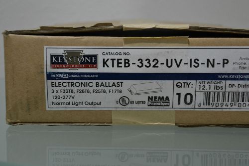 NEW KEYSTONE FLUORESCENT BALLAST KTEB-332-UV-IS-N-P LOT OF 2 LAMP BALLAST