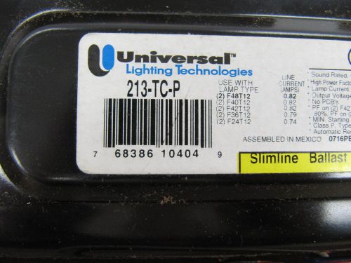 NIB Universal 213-TC-P Electromagnetic Slimline Ballast 120 VAC 60 Hz