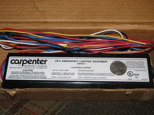 New - Carpenter - FB-0 Ballast 120V/277V - Emergency Lighting Equipment Series A