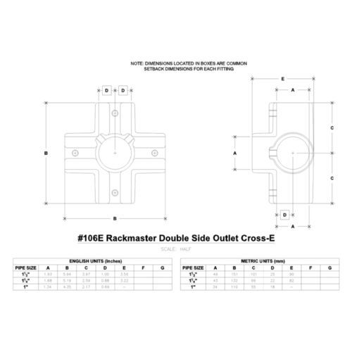 Hollaender 106E-8 Dbl. Side Outlet Cross-E Aluminum Magnesium 1-1/2&#034; IPS