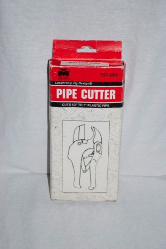 B &amp; K PIPE CUTTER 151-051 CUTS 1/2&#034; TO 1&#034; PLASTIC PIPE HEAVY DUTY ALL METAL