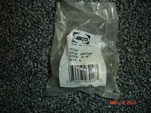 NEW NIBCO 4733 3/4&#034; FlowGuard CPVC CTS Union Slip X Brass Solder Fitting