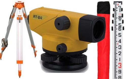 Topcon at-b4 automatic 24x auto level surveying (60909) tripod and rod included for sale