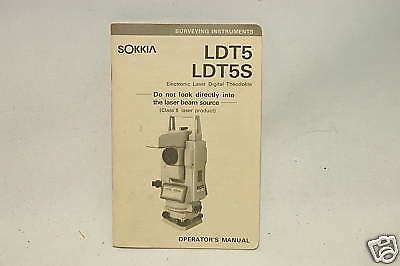 Original Operators  Manual Sokkia LDT5 LDT5S Theodolite