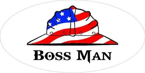 3 - Boss Man US Flag Welder Lunch Box Oilfield Toolbox Helmet Sticker H254