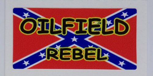 3 - Oil Field Rebel Roughneck Hard Hat Tool Box Helmet Sticker Decal H102