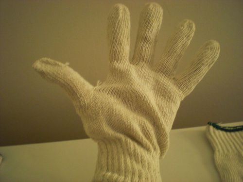 Lot of 4 New Pairs of Cotton Knitted Hand Labour / Work Protection Gloves