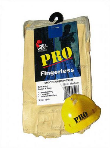 Work Gloves For Woodworking Carpentry Fingerless Pigskin