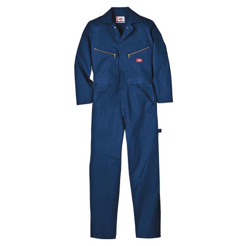 Long Sleeve Coveralls, Cotton, Navy, S 48700DN-S