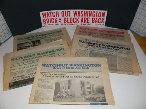 &#034;Watchout Washington&#034; promotional  Newspaper published by Masonry Institute