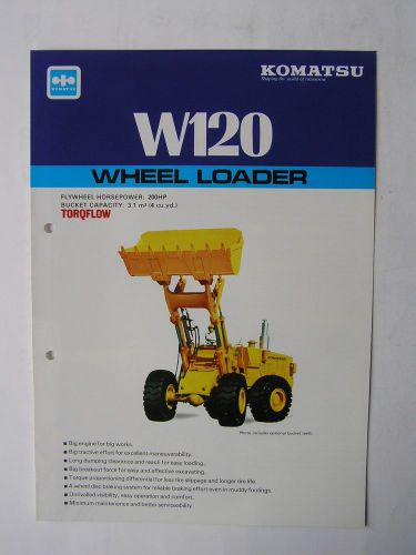 KOMATSU W120 Wheel Loader Brochure Japan