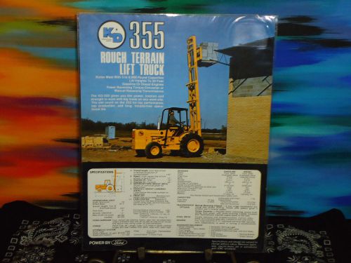 K &amp; D - 355 - Rough Terrain Lift Truck - 1972 - Vintage Brochure - Fork Lift Ad