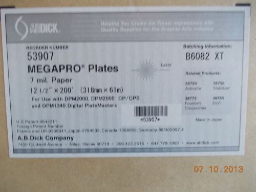 Abdick megapro plates - plus film - all sizes for sale