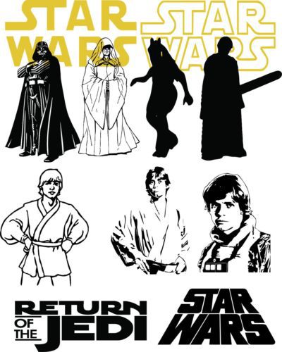 95 Star Wars Art Vector Clipart for Vinyl Cutter