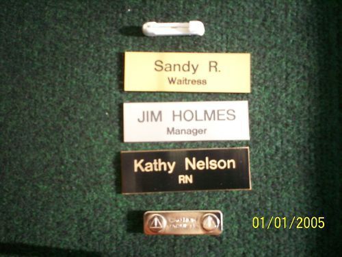 Employee Personalized NAME TAG BADGE 1x3 PIN OR  MAGNET Medical Nurse Doctor