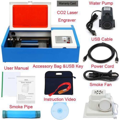 Co2 laser engraving machine coreldraw software cutting engraver 40w laser   tube for sale
