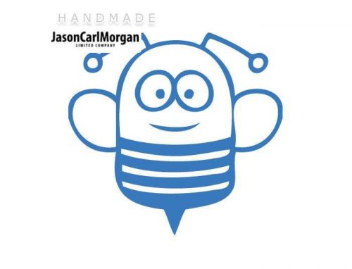 JCM® Iron On Applique Decal, Bee Sky Blue