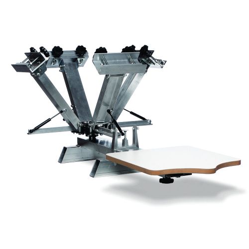 4 color 1 station silver silk screen printing press for sale