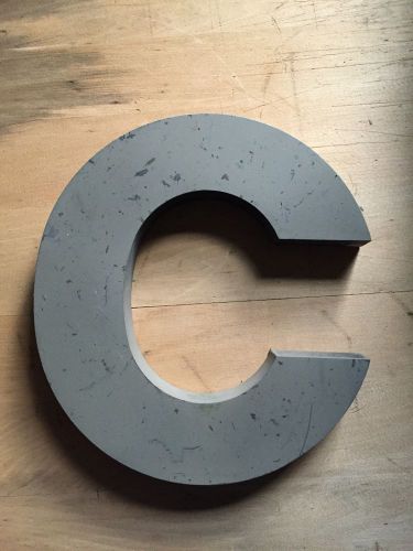 Indoor/outdoor industrial gray metal channel letter gemini inc - &#034;c&#034; for sale