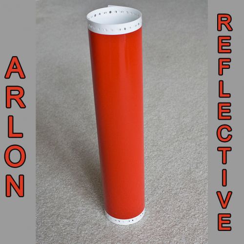 Arlon 2450 Reflective Red Vinyl 15&#034; x 1yd perforated edge