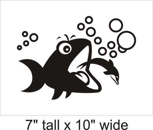 2X Fishes with BobblesFunny Car Vinyl Sticker Decal Truck Window Laptop FD32