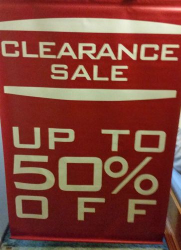 CLEARANCE SALE UP TO 50% OFF 4&#039;X6&#039; HANGING STORE BANNER