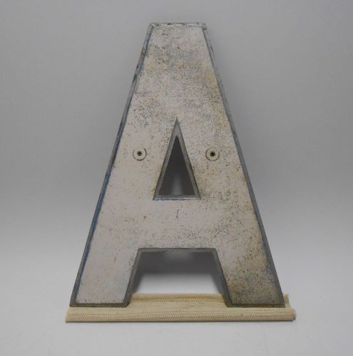 Letter A Wagner 23.5&#034; Big Vtg Sign Letter Marquee Aluminum Industrial Salvage