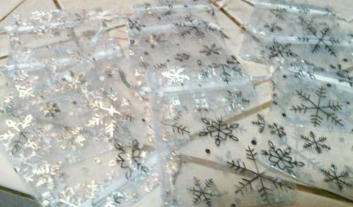 Diam 4 x 3 Snowflake Square  Organza Bags Gift  Wedding Candy Pouches Bags Lot