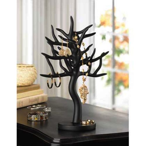 Brand new!  matte black finish black tree jewelry stand 12 1/2” high for sale