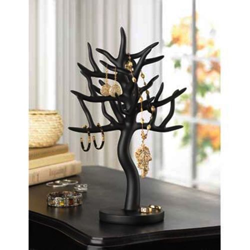 BRAND NEW!  Matte Black Finish BLACK TREE JEWELRY STAND 12 1/2” High