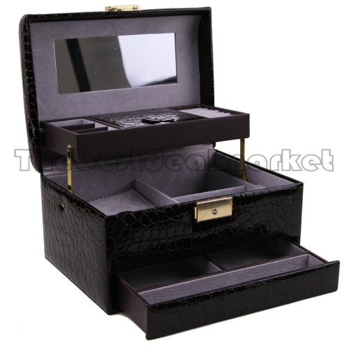 New Classic PVC Multi-Purpose Jewelry Display Box Case Organizer Storage 10394