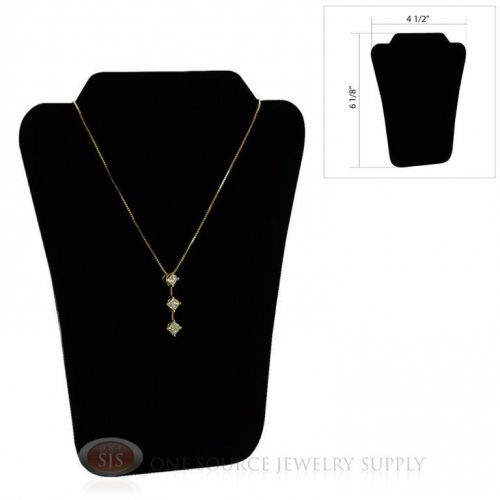 5 1/2&#034; Black Velvet Padded Pendant Jewelry Necklace Display Easel Presentation