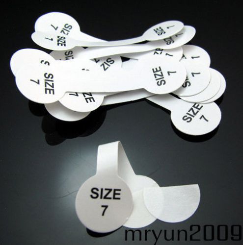 Free 100pcs jewelry ring stick tags jeweler store display string reseller size 7 for sale