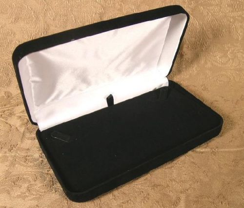 6 NEW BLACK VELVET JEWELRY GIFT BOXES LARGE NECKLACE FOR PEARLS BEADS ETC.