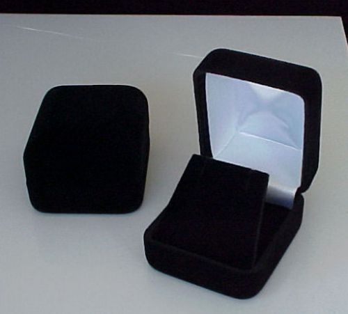 1/2 dozen small black velvet earrings or pendant presentation jewelry gift boxes for sale