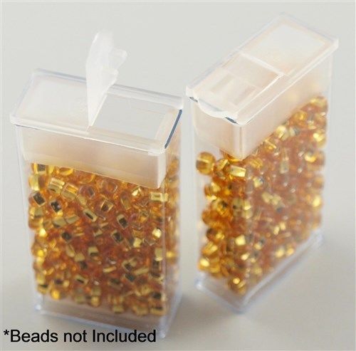 10  Flip Top Rectangle 1x1 7/8  inch Tubes for Seed Beads and Delicas G721
