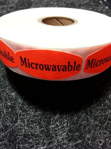 1.5&#034; x .75&#034; microwavable merchandise labels 1000 per roll free ship stickers for sale