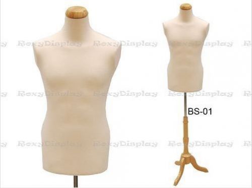 Male Economic Mannequin Manikin Body Form Value Dress Form #JF-MWP+BS-01NX
